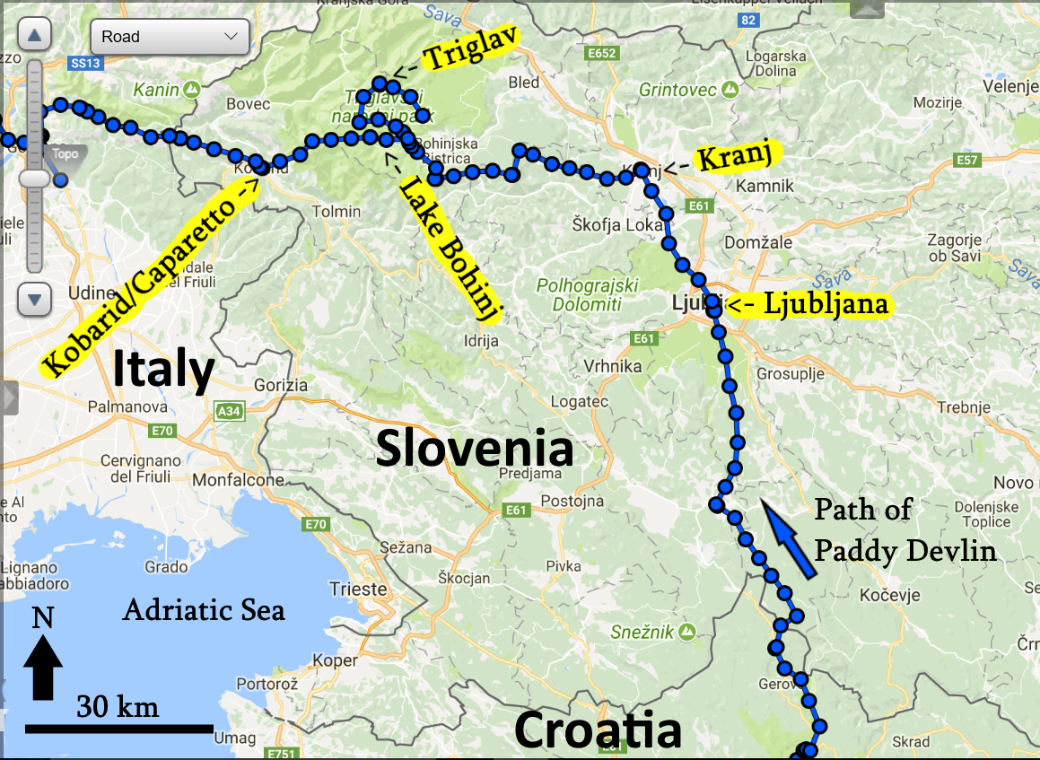 Large detailed political map of Slovenia with roads, cities and